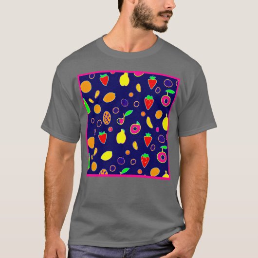 T-shirt Conception de Fête des Fruits Électriques (Devant)