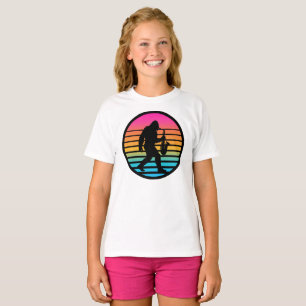 T-shirt Conception de fille au saxophone jazz Bigfoot Rétr