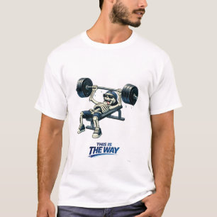 T-shirt Conception de fitness drôle de presse de banc lour