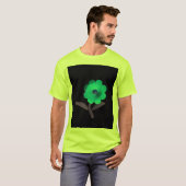 T-shirt Conception de fleur bleue 3D moderne. (Devant entier)