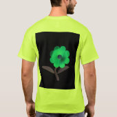T-shirt Conception de fleur bleue 3D moderne. (Dos)