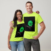 T-shirt Conception de fleur bleue 3D moderne. (Unisexe)