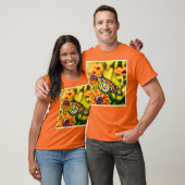 T-shirt Conception de fleur de papillon monarque délicat (Unisexe)