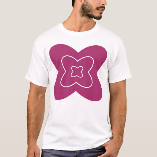 T-shirt Conception de fleurs abstraites avec des pétales m (Devant)