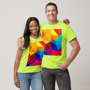 T-shirt Conception de flux géométrique abstrait vibrant