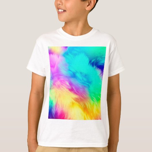 T-shirt Conception de fond de texture de fourrure moelleus (Devant)