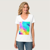 T-shirt Conception de fond de texture de fourrure moelleus (Devant entier)