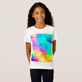 T-Shirt Conception de fond de texture de fourrure moelleus (Devant entier)