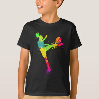 T-shirt Conception de football cool pour femme fille joueu