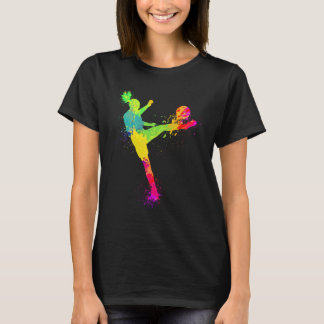 T-shirt Conception de football cool pour femme Joueuse de