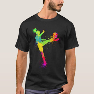 T-shirt Conception de football cool pour les femmes Joueus