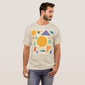T-shirt Conception de formes géométriques Abstraites (Devant entier)