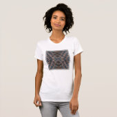 T-shirt Conception de fractale Plume de Faisan (Devant entier)