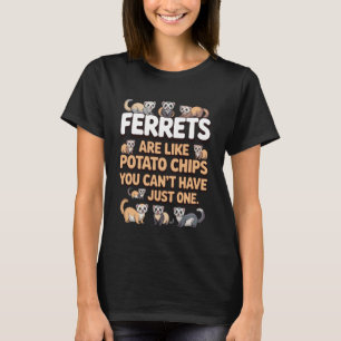 T-shirt Conception de furet mignon pour hommes femmes enfa