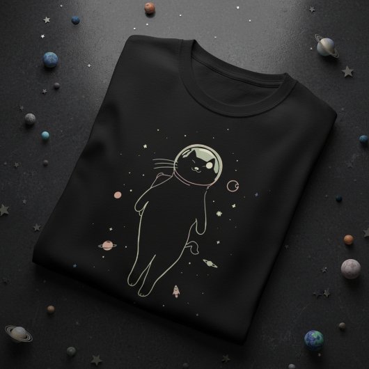 T-shirt Conception de Galactic Cat Voyager – Chat Astronau