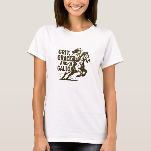 T-shirt Conception de galop audacieuse et gracieuse (Devant)