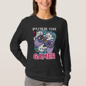 T-shirt Conception de gamer de chat - Purr sur Gamer Joyst (Devant)