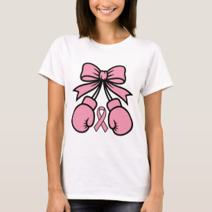 T-shirt Conception de gants de boxe Ruban Rose – Cancer du