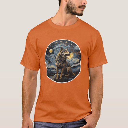 T-shirt conception de garçon de peinture de loup d'animal (Devant)