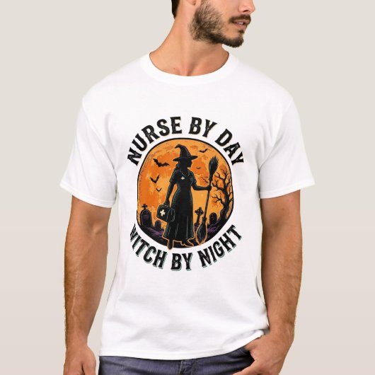 T-shirt Conception de garde décalée effrayante de sorcière (Devant)
