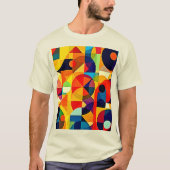 T-shirt Conception de géométrie de couleur Bauhaus (Devant)
