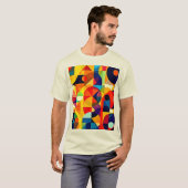 T-shirt Conception de géométrie de couleur Bauhaus (Devant entier)