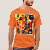 T-shirt Conception de géométrie de couleur Bauhaus (Devant)