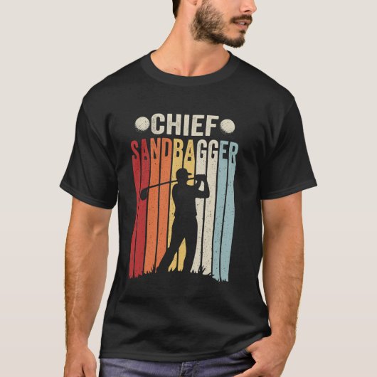T-shirt Conception de golf Chief Sandbagger - Sandbagger (Devant)