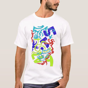 T-shirt Conception de graffiti de YA