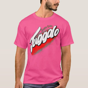 T-shirt Conception de graffiti noir rouge illusion cramois