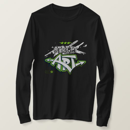 T-shirt Conception de graffiti vert (Design devant)