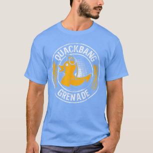T-shirt Conception de grenade de citation de Quackbang drô