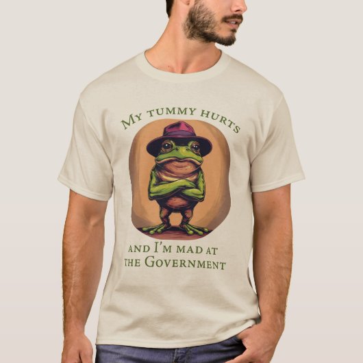 T-shirt Conception de grenouille mal au ventre (Devant)