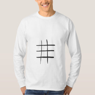 T-shirt Conception de grille moderne pour une manche longu