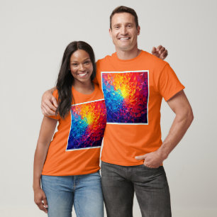 T-shirt Conception de grille numérique Chaos Prismatique