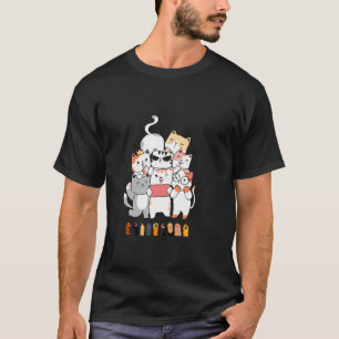 T-shirt conception de groupe de chats