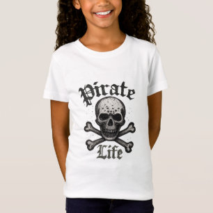 T-Shirt Conception de Grunge Crâne et Os Croisés de Vie de