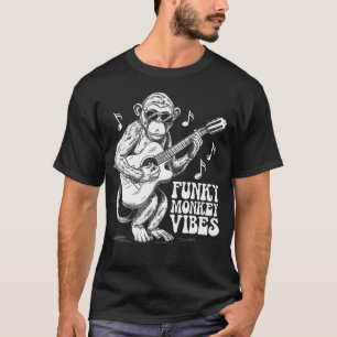 T-shirt Conception de guitare Vibes Funky Monkey pour les