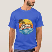 T-shirt Conception de Gym Rétro Coucher de Soleil (Devant)