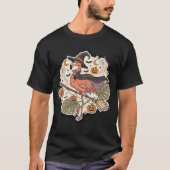 T-shirt Conception de Halloween de flamant rose effrayant (Devant)