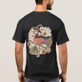 T-shirt Conception de Halloween de flamant rose effrayant (Dos)