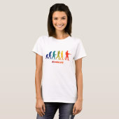T-shirt Conception de héros silhouette évolution pompier (Devant entier)