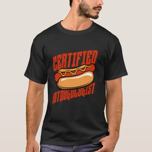 T-shirt Conception de Hotdogologue certifié (Devant)