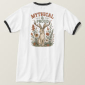 T-shirt Conception de jackalope fier mythique (Design dos)