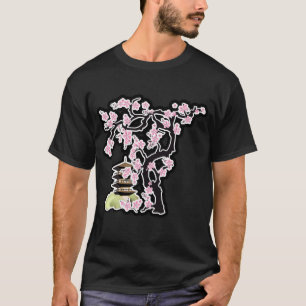 T-shirt Conception de Japonais de Sakura et de pagoda