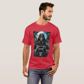 T-shirt Conception de jeu fille vintage (Devant entier)