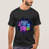 T-shirt Conception de jeu Game On | Contrôleur de jeu néon (Devant)