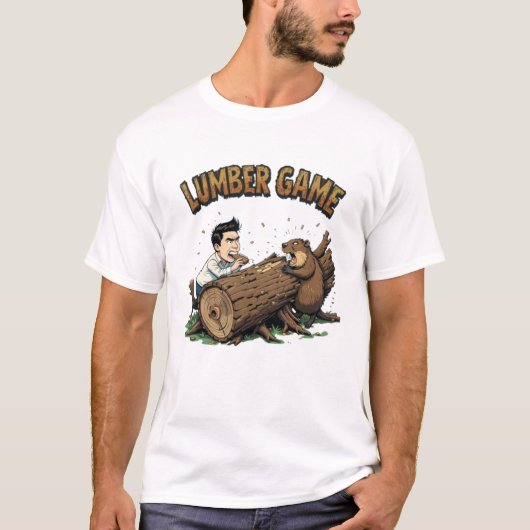 T-shirt Conception de jeux de bois - Beaver vs concurrence (Devant)