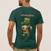 T-shirt Conception de jockey de poulet Minecraft - Baby Zo (Dos)