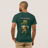 T-shirt Conception de jockey de poulet Minecraft - Baby Zo (Dos entier)